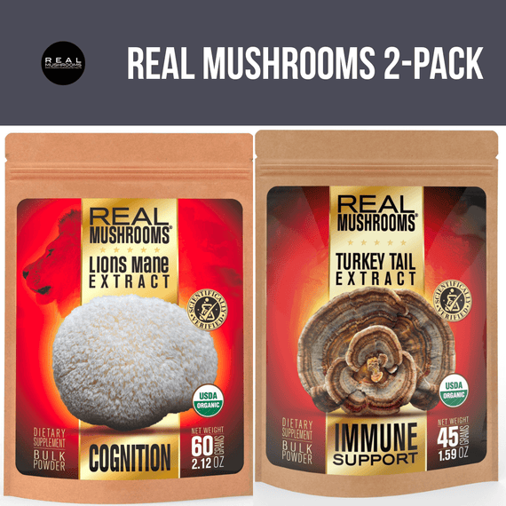 Real Mushroom Extracts - Lion's Mane & Turkey Tail