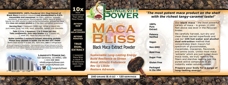 Longevity in a Bottle + Maca Bliss